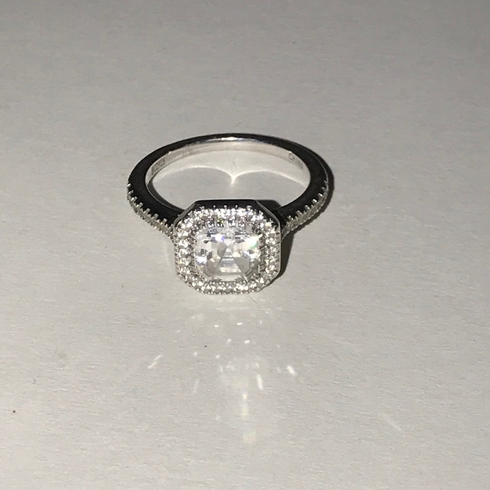 Sterling silver and CZ ring